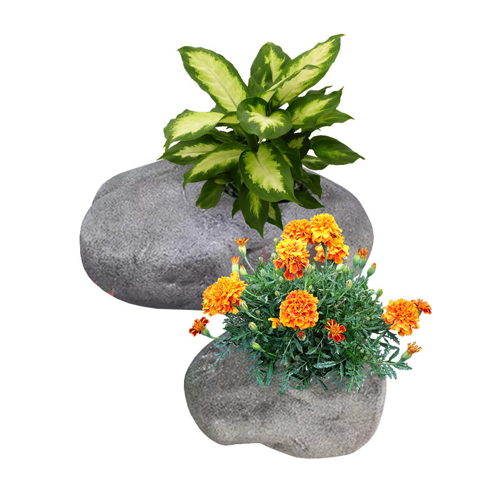 Modern Pebble-Shaped Planter Pot – Decorative Indoor & Outdoor Garden Planter