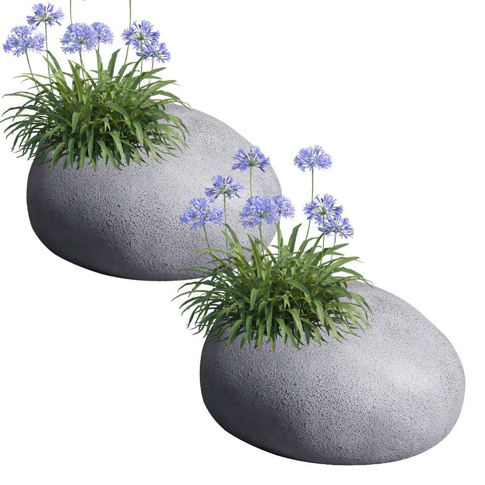 Modern Pebble-Shaped Planter Pot – Decorative Indoor & Outdoor Garden Planter