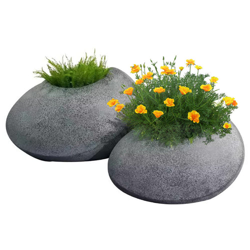 Modern Pebble-Shaped Planter Pot – Decorative Indoor & Outdoor Garden Planter