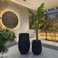 Modern Tall Ribbed Planter Pot – Decorative Indoor & Outdoor Flower Pot